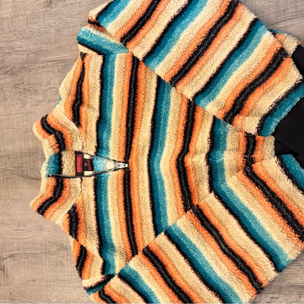 Striped Fleece Pullover